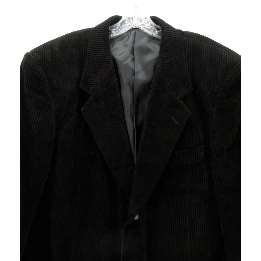VINTAGE Oleg Cassini Sport Coat 44 Long Blazer Corduroy Jacket Outdoor